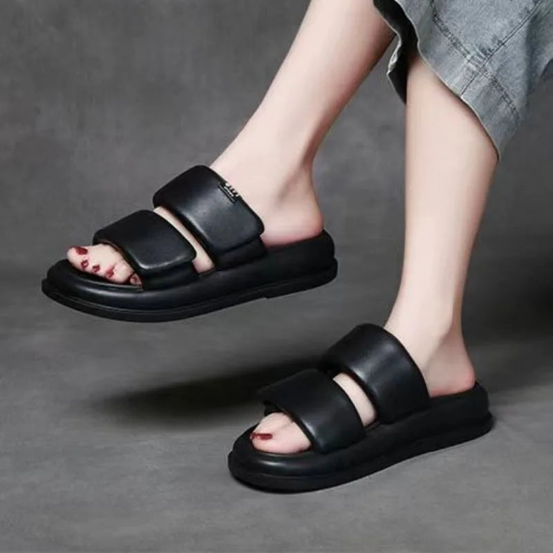 Soft Sandy Leather Sandals