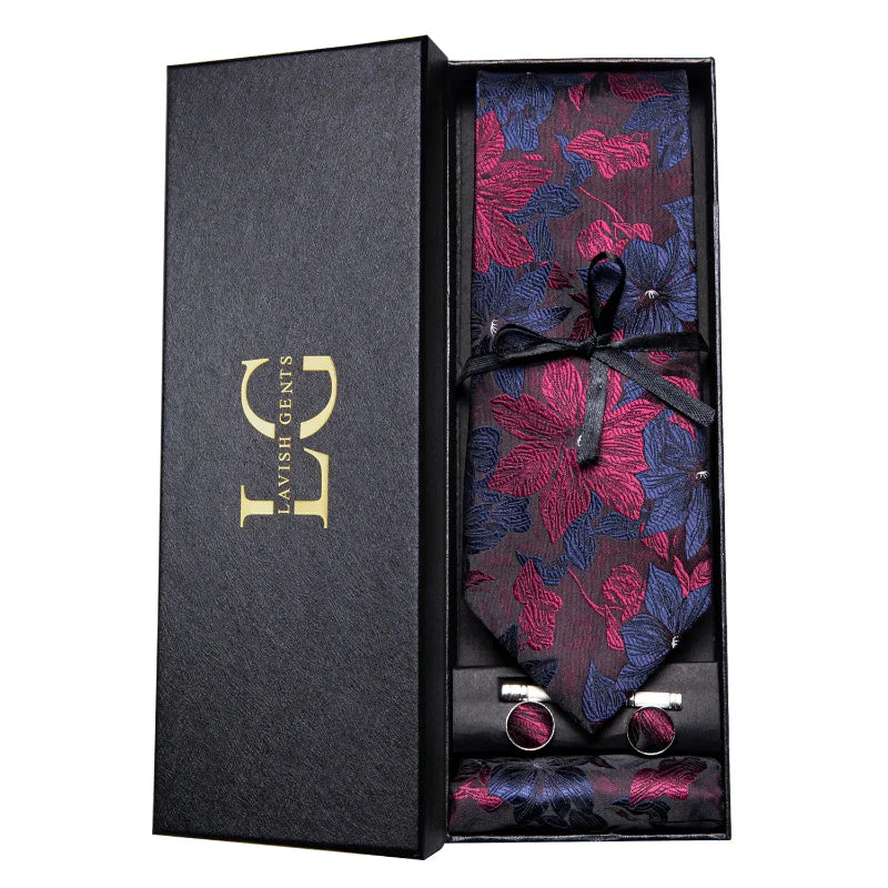 Kit Gravata Estampada de Seda Imperial Lux