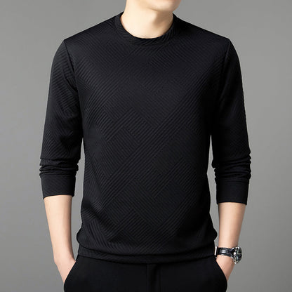 Striped Men's Jacquard Crewneck