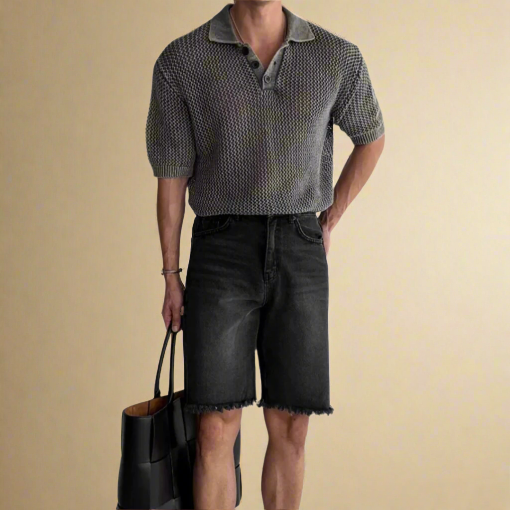 LEONARDO TIZIANO POLO IN MAGLIA A NIDO D’APE