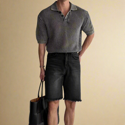 LEONARDO TIZIANO POLO IN MAGLIA A NIDO D’APE