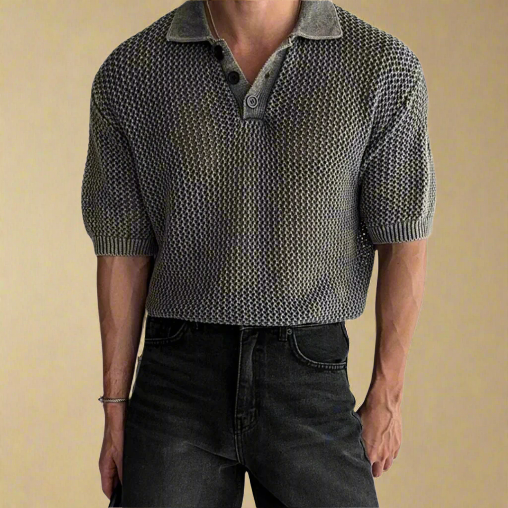 LEONARDO TIZIANO POLO IN MAGLIA A NIDO D’APE