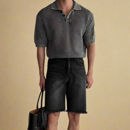 LEONARDO TIZIANO POLO IN MAGLIA A NIDO D’APE