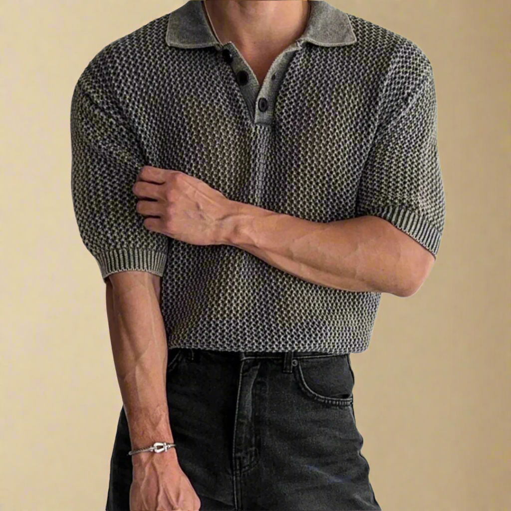 LEONARDO TIZIANO POLO IN MAGLIA A NIDO D’APE