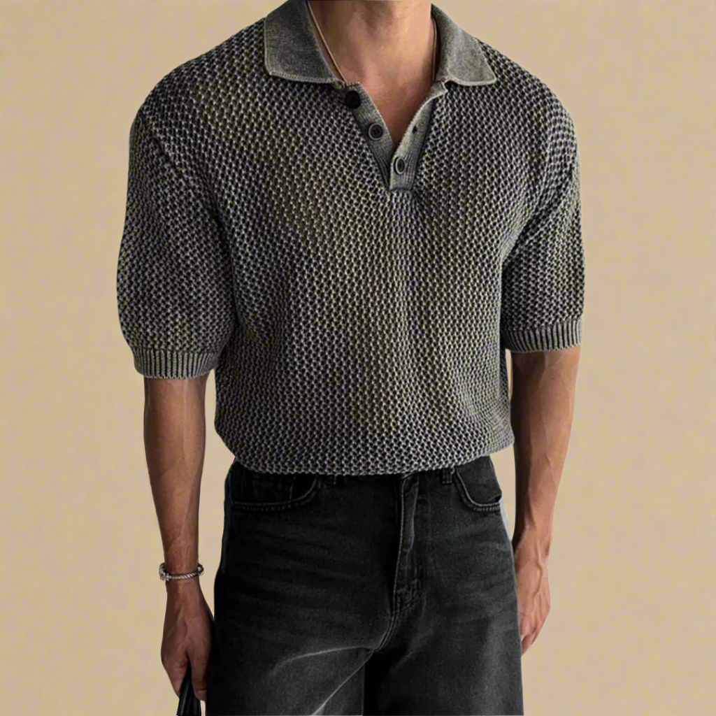 LEONARDO TIZIANO POLO IN MAGLIA A NIDO D’APE