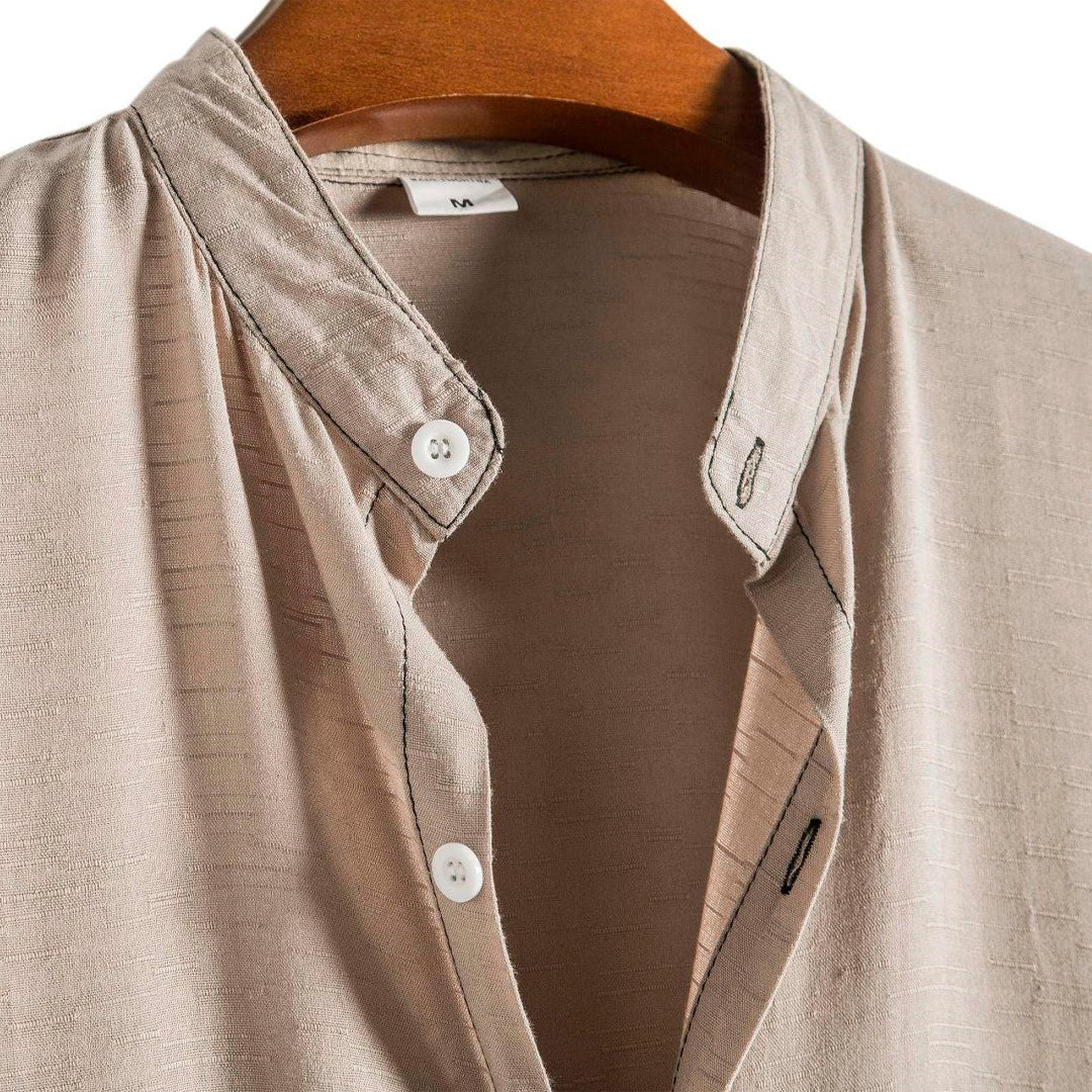 Camisa Masculina Lisa Gola Padre Invoux Essenza