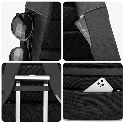 Mochila Executiva Invoux Atlas – Notebook 17", Impermeável com Porta USB