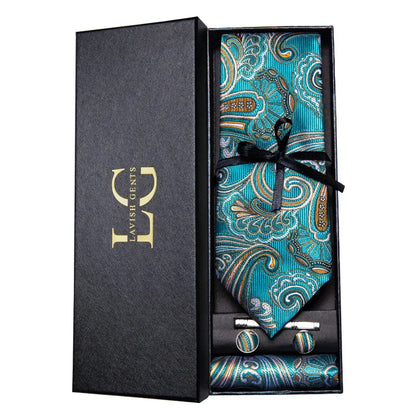 Kit Gravata Estampada de Seda Imperial Lux