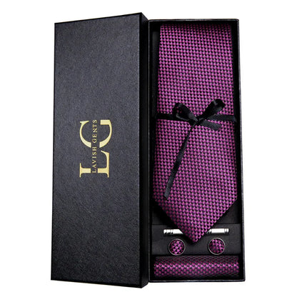 Kit Gravata Estampada de Seda Imperial Lux