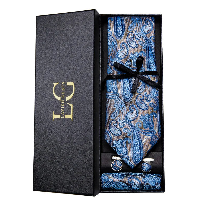Kit Gravata Estampada de Seda Imperial Lux