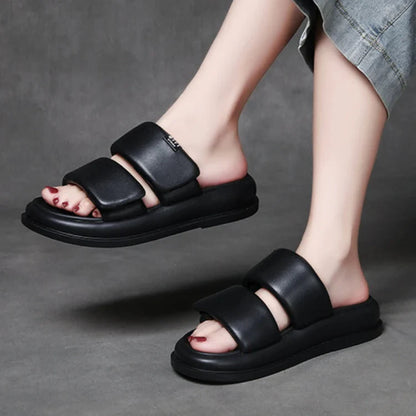 Soft Sandy Leather Sandals