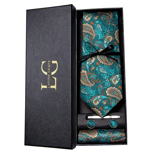 Kit Gravata Estampada de Seda Imperial Lux