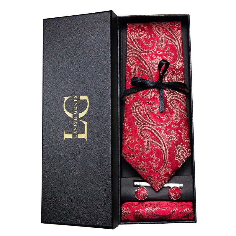 Kit Gravata Estampada de Seda Imperial Lux