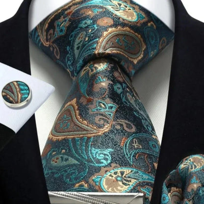 Gravata Estampada Conjunto de Seda Caruso