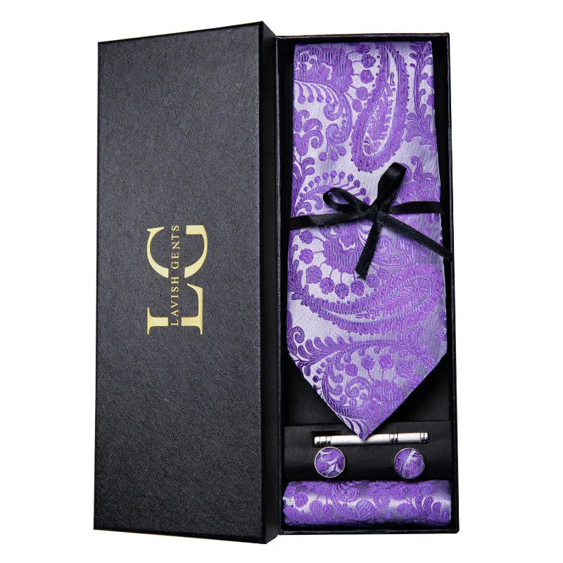 Kit Gravata Estampada de Seda Imperial Lux