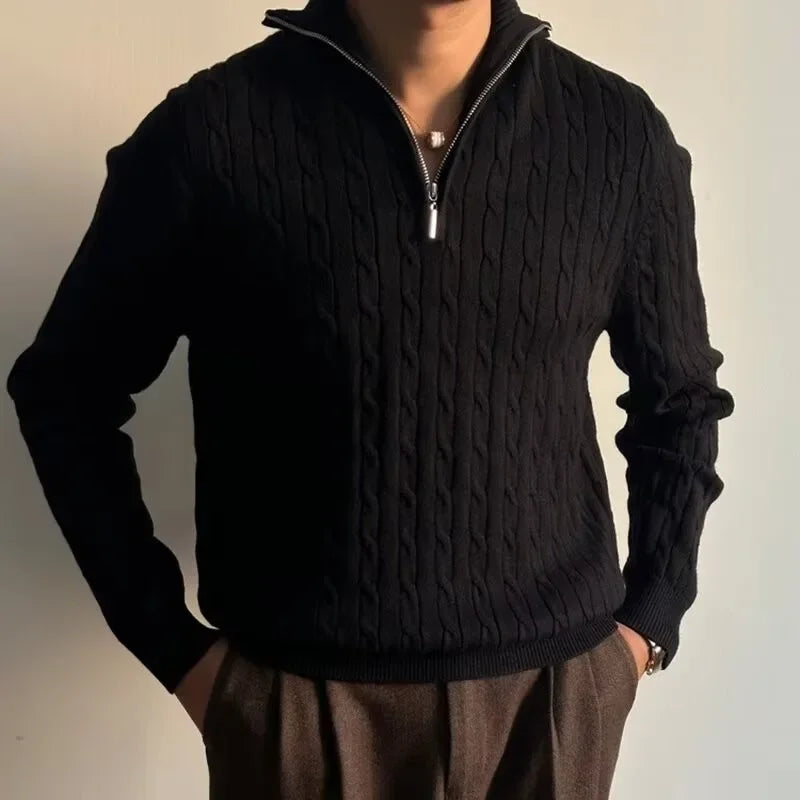 ENRICO SALVATORE CABLE KNIT SWEATER