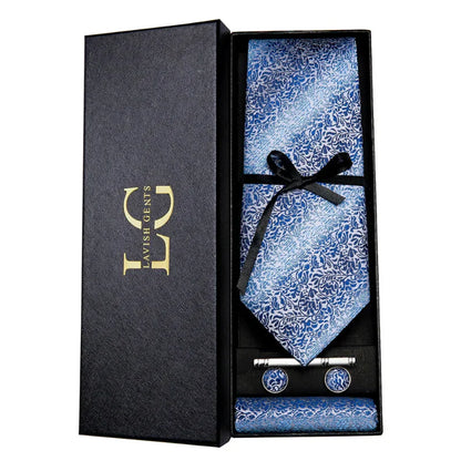 Kit Gravata Estampada de Seda Imperial Lux