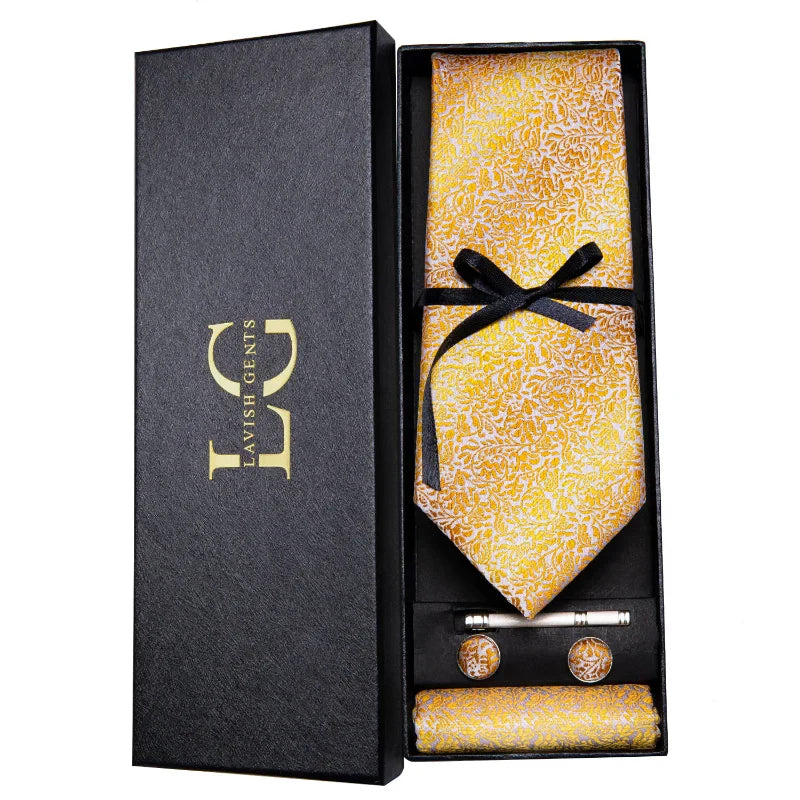 Kit Gravata Estampada de Seda Imperial Lux