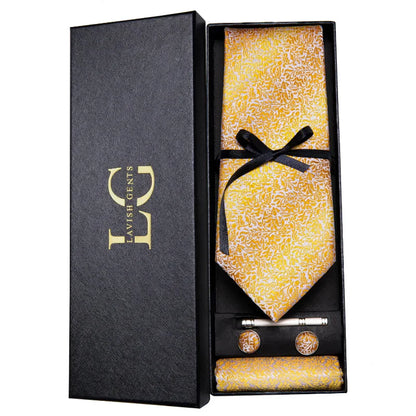 Kit Gravata Estampada de Seda Imperial Lux