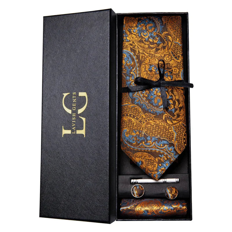 Kit Gravata Estampada de Seda Imperial Lux