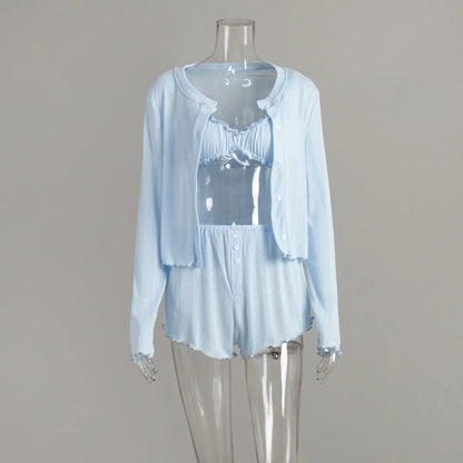 Saenna 3 Piece Sleepwear Suit