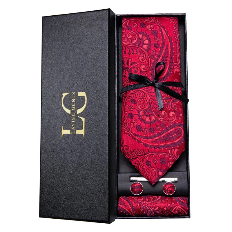 Kit Gravata Estampada de Seda Imperial Lux