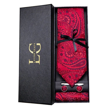 Kit Gravata Estampada de Seda Imperial Lux