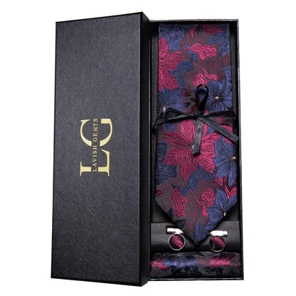 Kit Gravata Estampada de Seda Imperial Lux