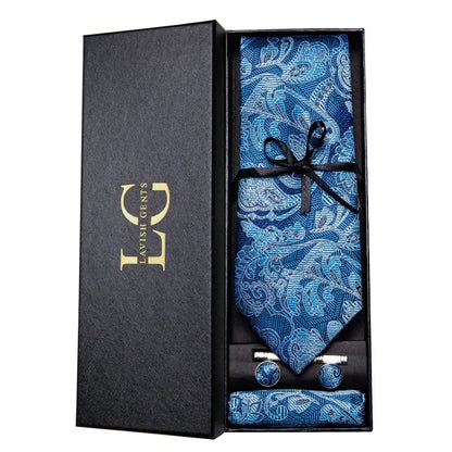 Kit Gravata Estampada de Seda Imperial Lux