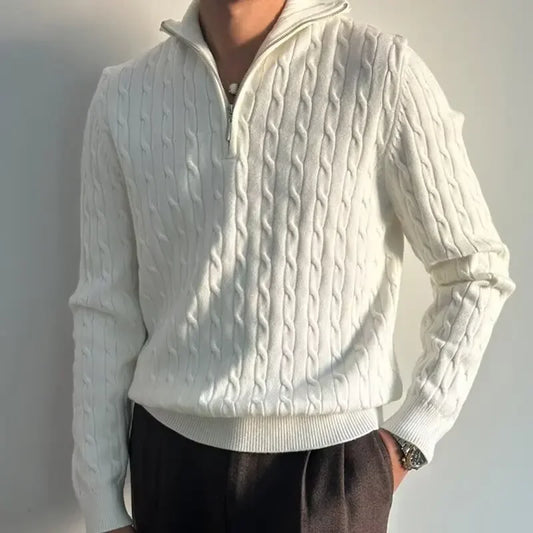 ENRICO SALVATORE CABLE KNIT SWEATER