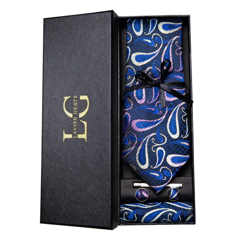 Kit Gravata Estampada de Seda Imperial Lux
