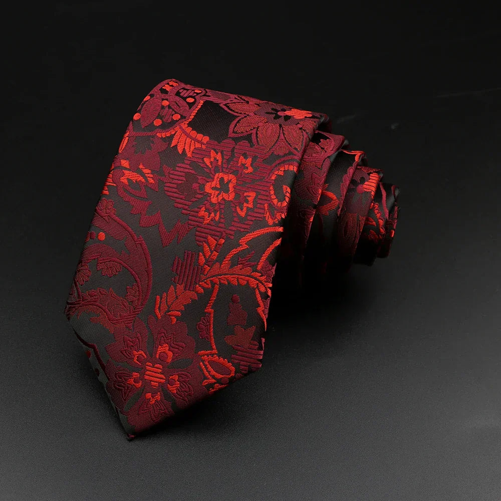 Gravata Estampada Floral Romano