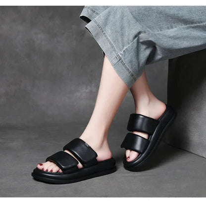 Soft Sandy Leather Sandals