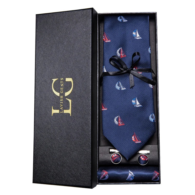 Kit Gravata Estampada de Seda Imperial Lux