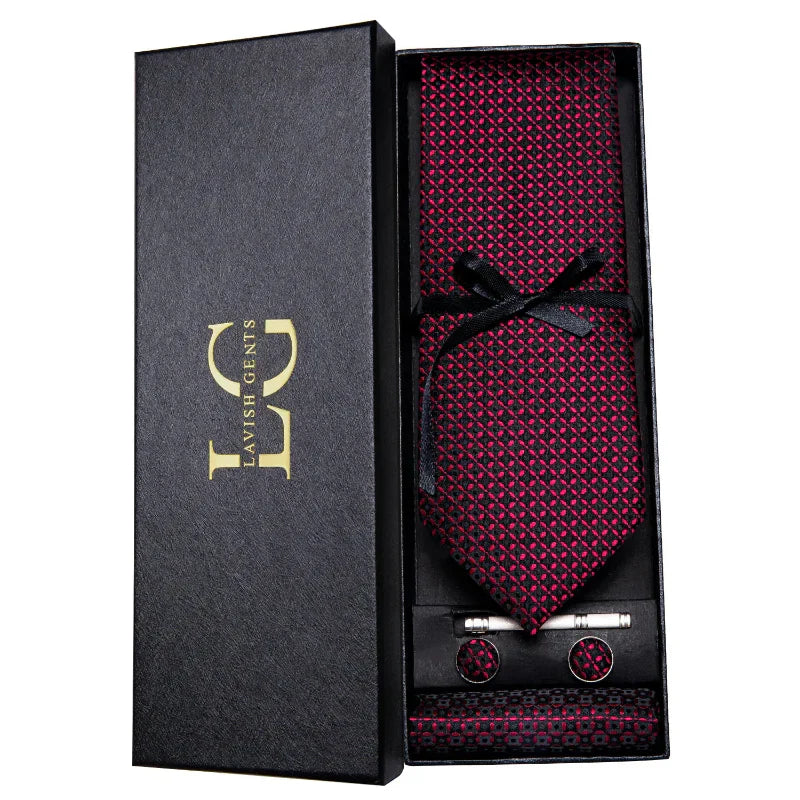 Kit Gravata Estampada de Seda Imperial Lux