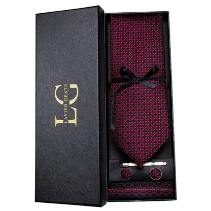 Kit Gravata Estampada de Seda Imperial Lux