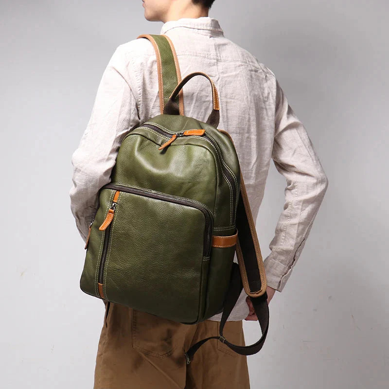 Azzurro Genuine Leather Backpack