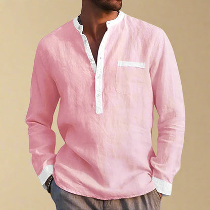 MASSIMO FRANCO LONGSLEEVE LINEN SHIRT