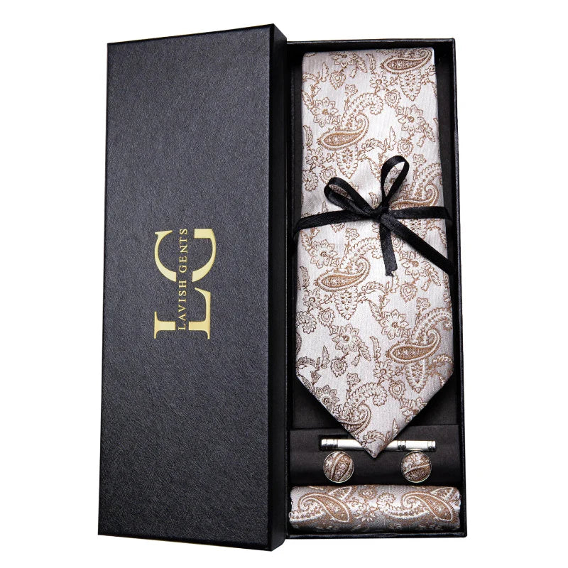 Kit Gravata Estampada de Seda Imperial Lux