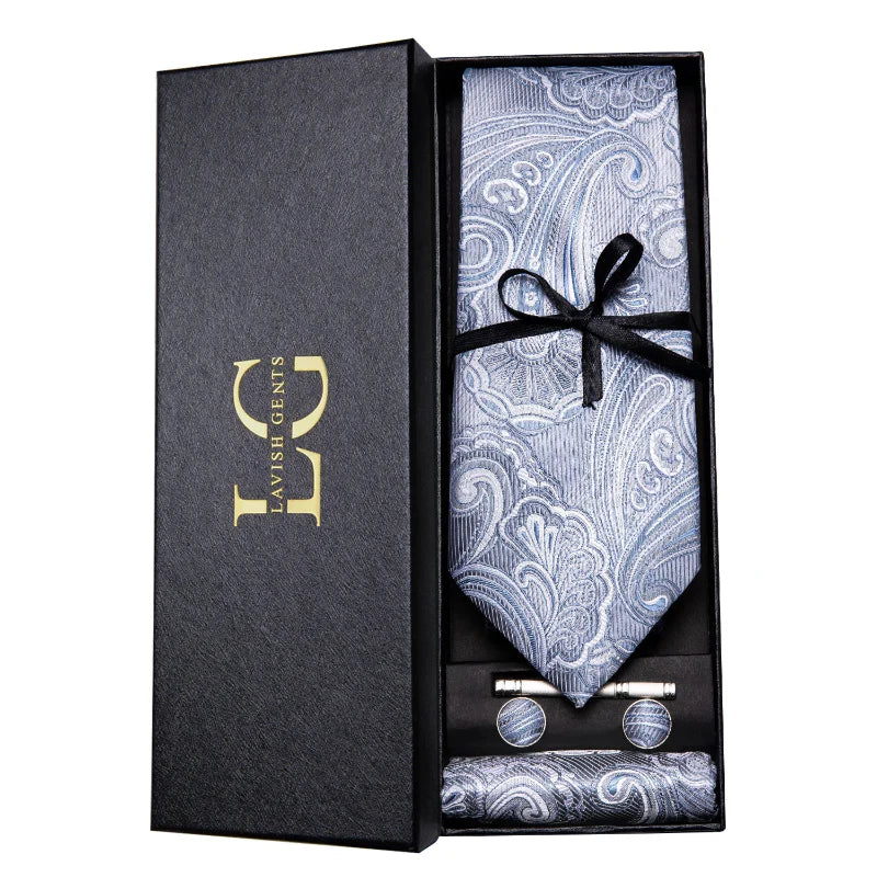 Kit Gravata Estampada de Seda Imperial Lux