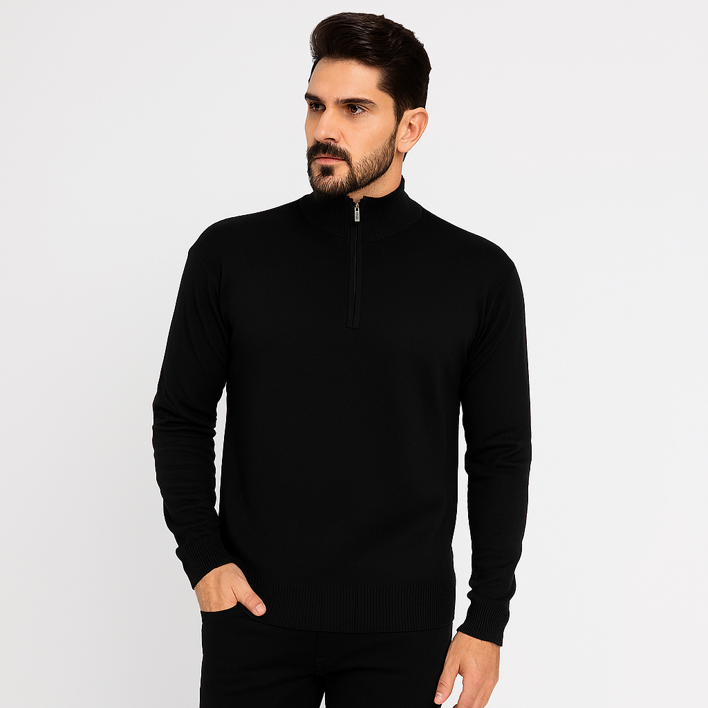 Suéter Básico com Zíper Invoux NVX125