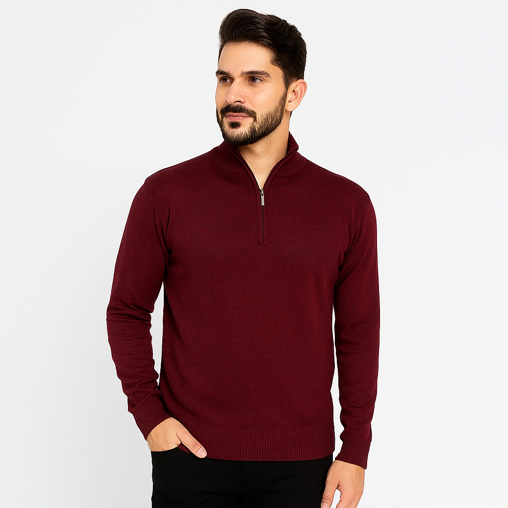 Suéter Básico com Zíper Invoux NVX125