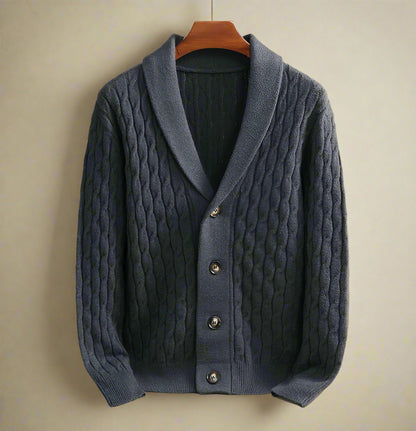 GIUSEPPE ADRIANO CABLE KNIT CARDIGAN